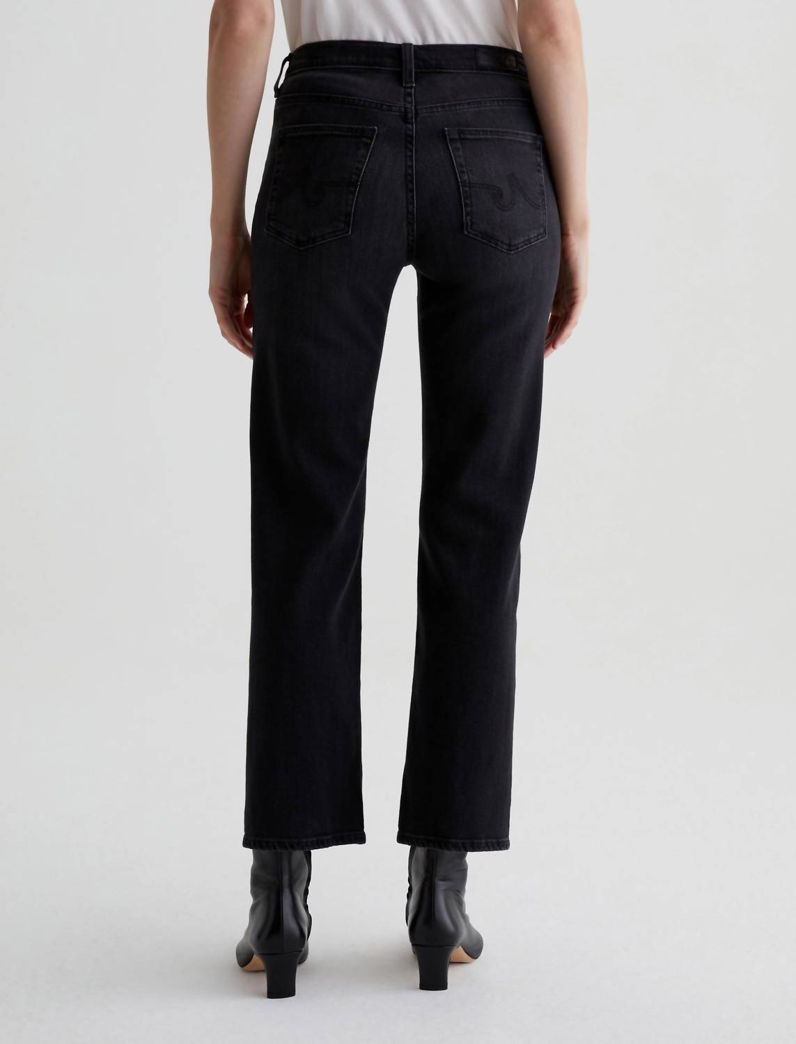 AG Jeans Women's Brinley Mid-rise Straight Leg Jeans in glascow - women's jeans - alternate view