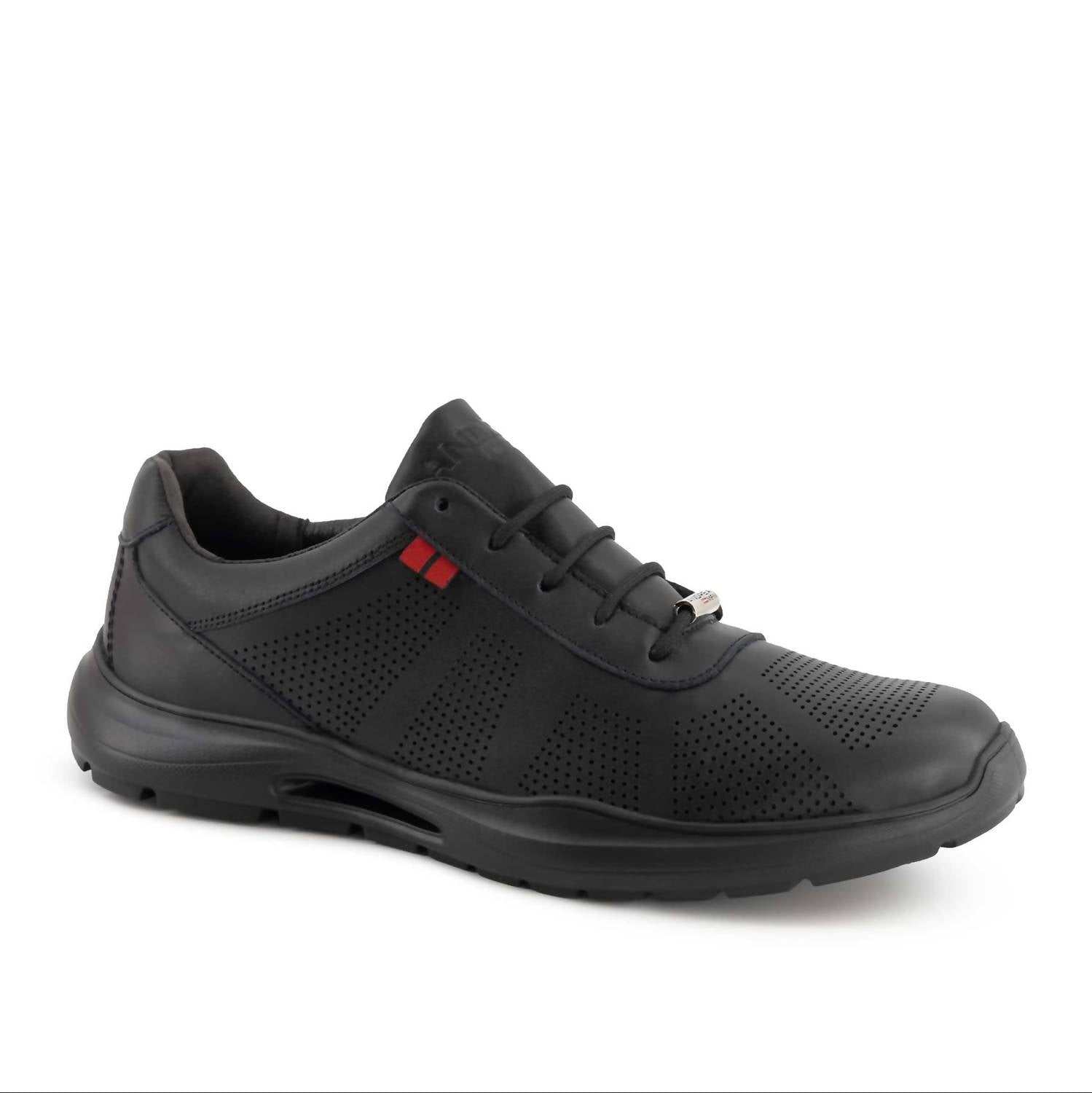 Andrea Men's Leather Upper Rubber Sole Oxford Shoes in black - men's shoe