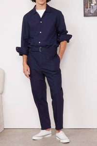 Officine Générale Eloan Shirt in night sky - men's shirt - detail view