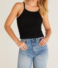 Z Supply Diana Sweater Tank Top in black - women's tank top