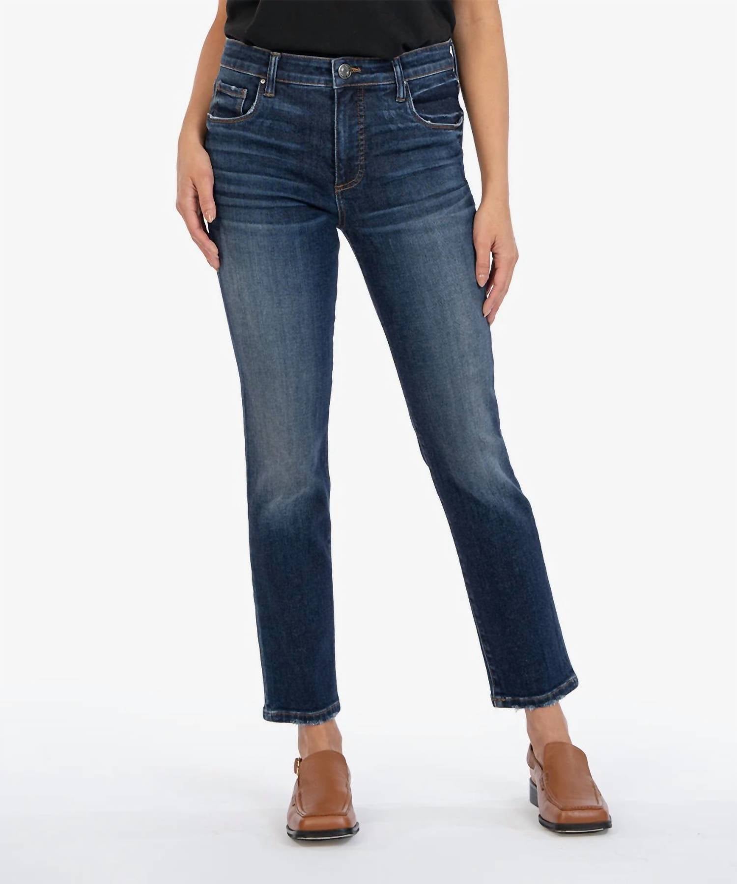 Kut From The Kloth - Reese High Rise Fab Ab Ankle Straight Leg Jeans
