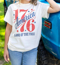 The Way Down South - Retro 1776 Land Of The Free Graphic Tee