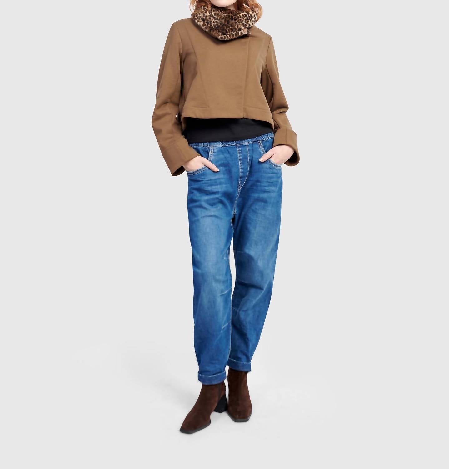 ALEMBIKA Urban Snug Moto Jacket in camel - women's jacket - view 6
