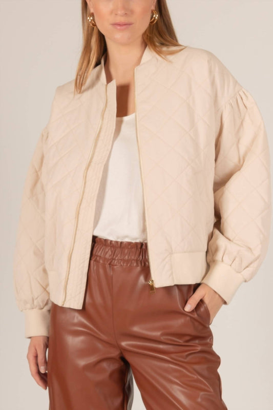 Before You Collection - Quilted Nylon Puff Bomber Jacket