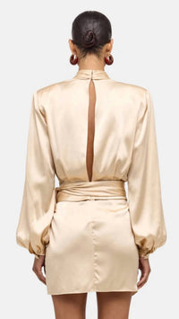 Ronny Kobo - Imara Draped Knot Mini Dress