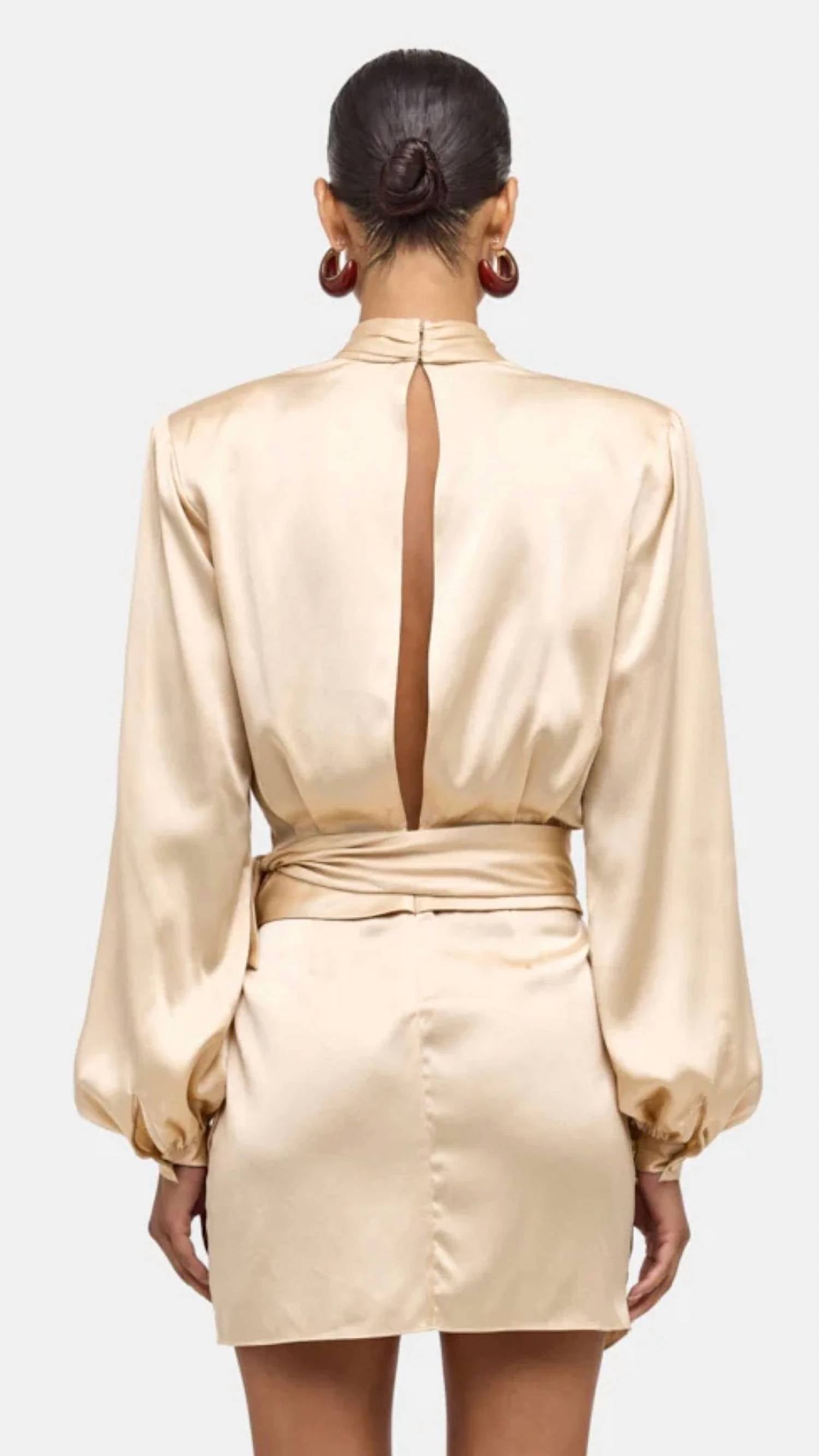 Ronny Kobo - Imara Draped Knot Mini Dress