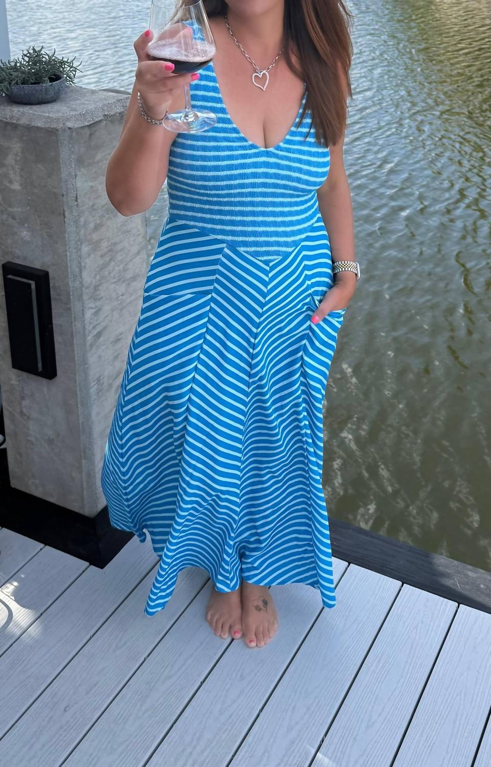 Blakeley - Luciana Stripe Maxi Dress