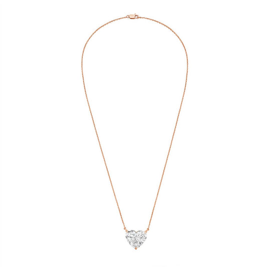 Diana M Jewels - 12.00 Cts Lab Grown Heart Diamond Pendant Necklace