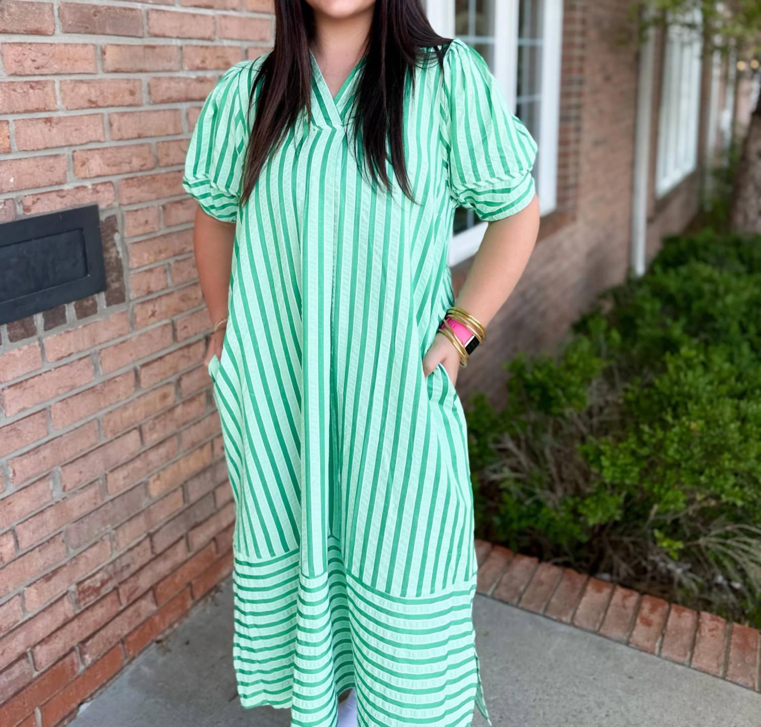 Umgee - Savannah Stripe Midi Dress