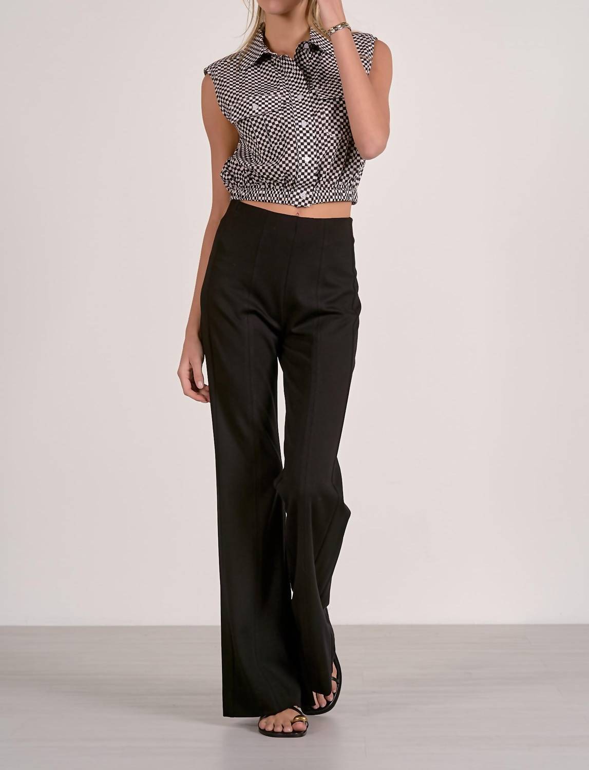 Elan - Flare Elastic Waist Pants