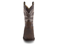 Forastero - Men's Real Leather Patterned Cowboy Boots