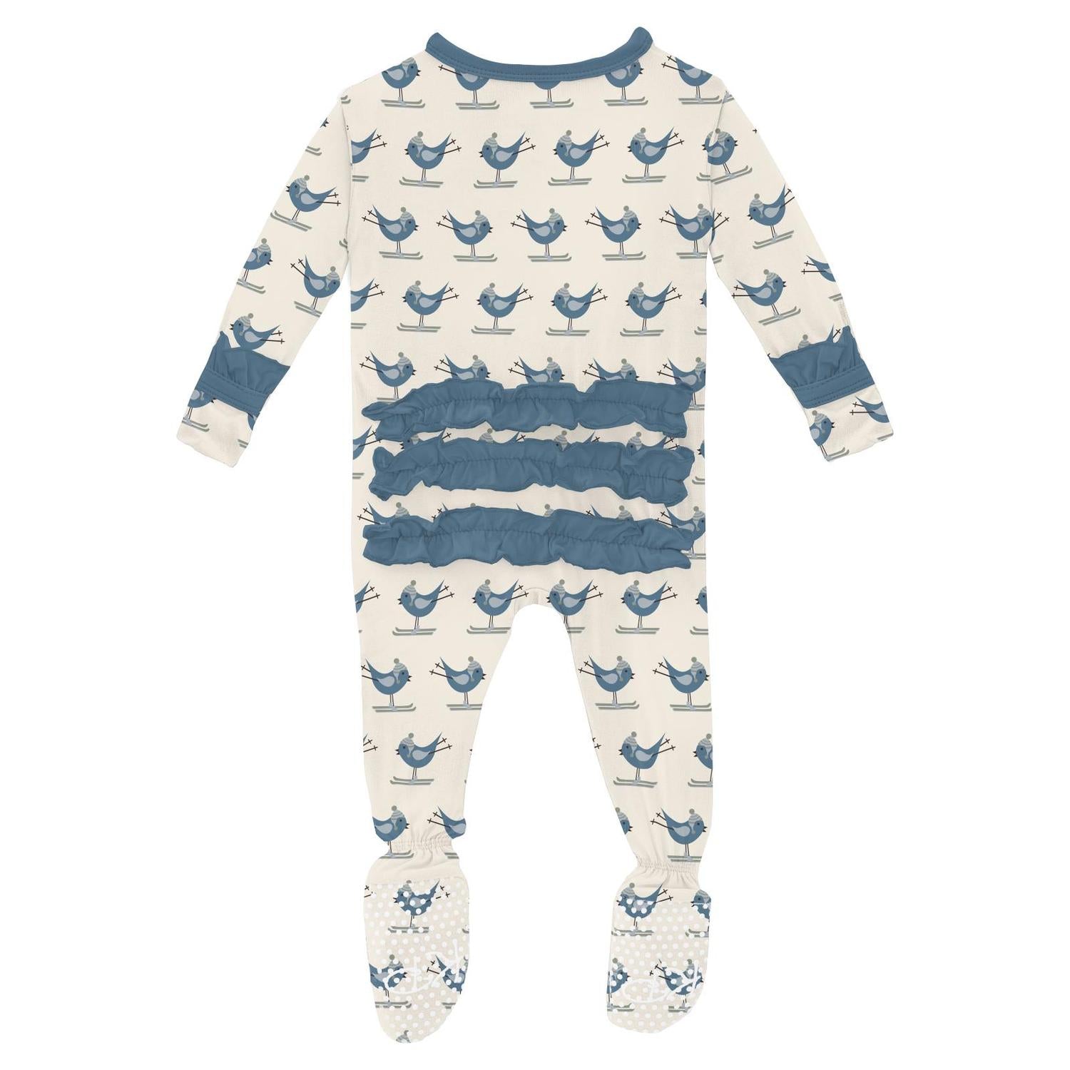 Kickee - Kids' Ruffle Footie with Snaps