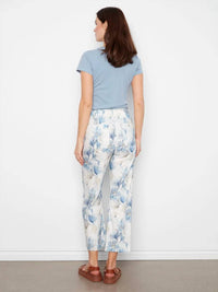 Charlie B - Printed Cropped Linen Blend Pants