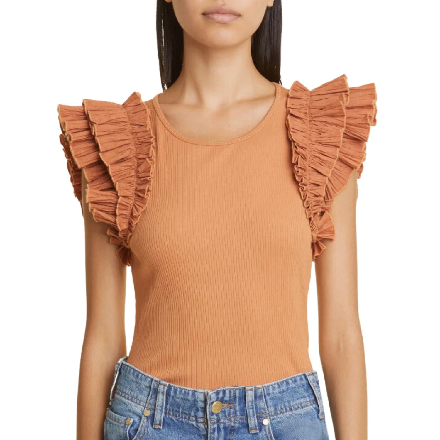 Ulla Johnson Women's Lilo Top in chestnut - women's blouse