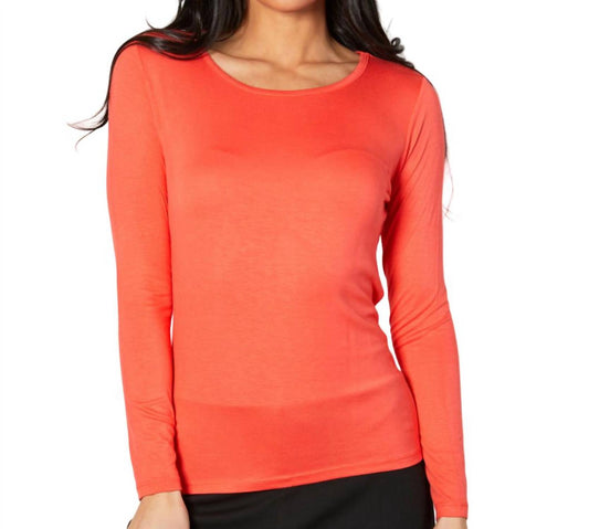 Long Sleeve Scoop Neck Top