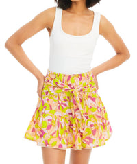 ALLISON NEW YORK Chase Mini Skirt in tropical flowers - women's skirt