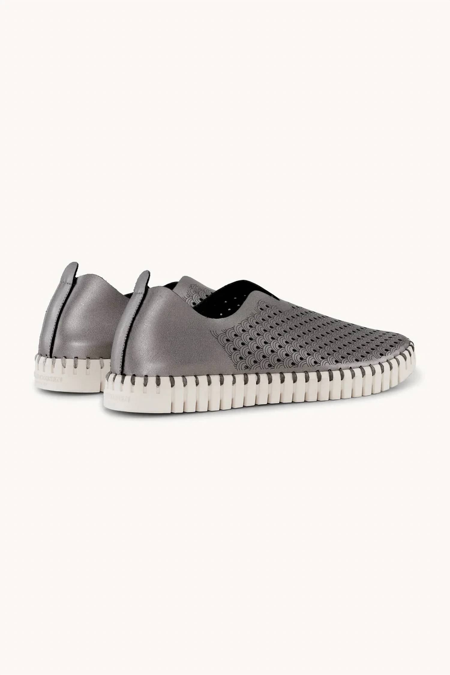 Ilse Jacobsen Women's Tulip 3576 Shoes in gunmetal - women's flats - alternate view