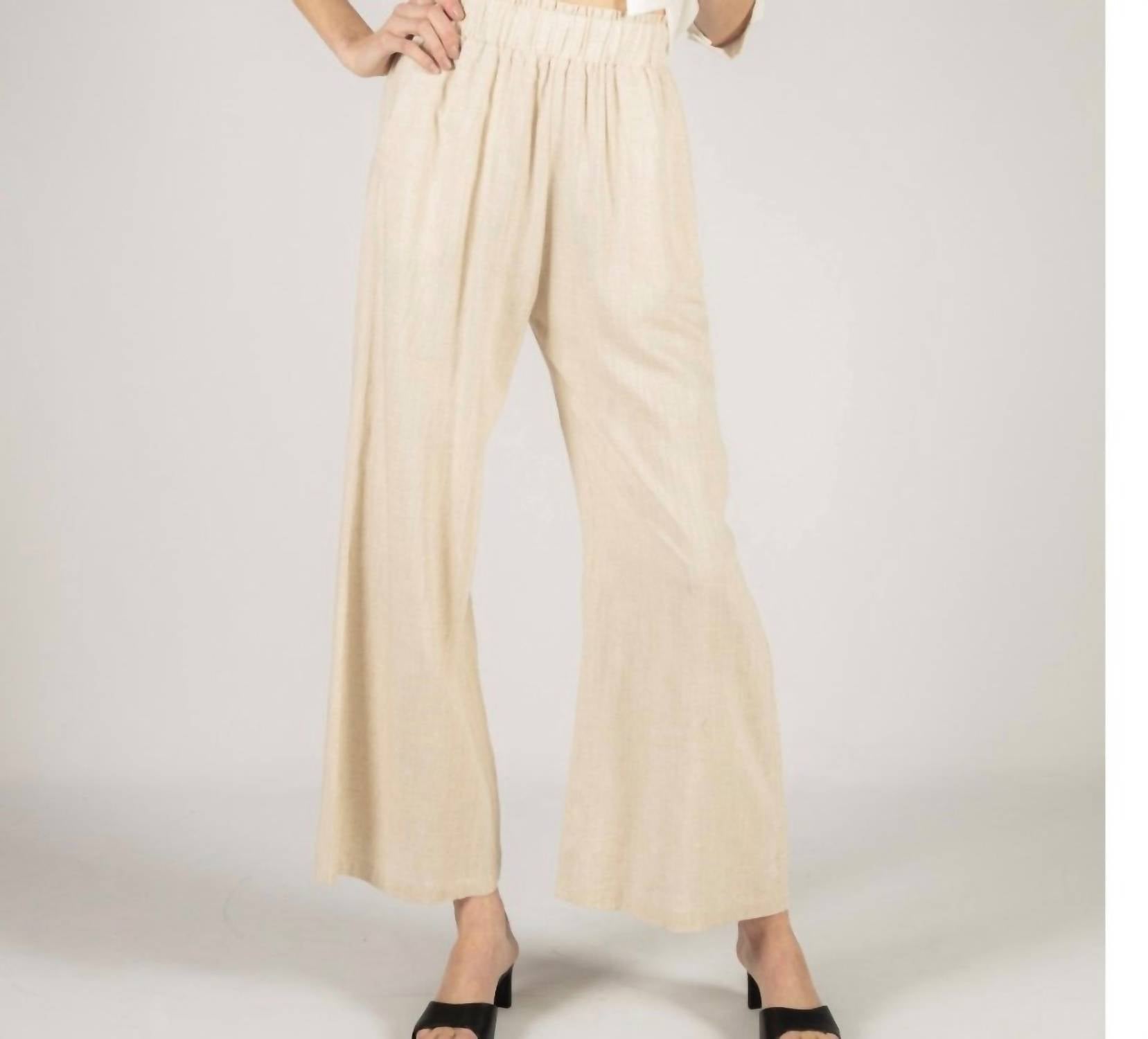 Before You - Linen Blend Wide Leg Pants