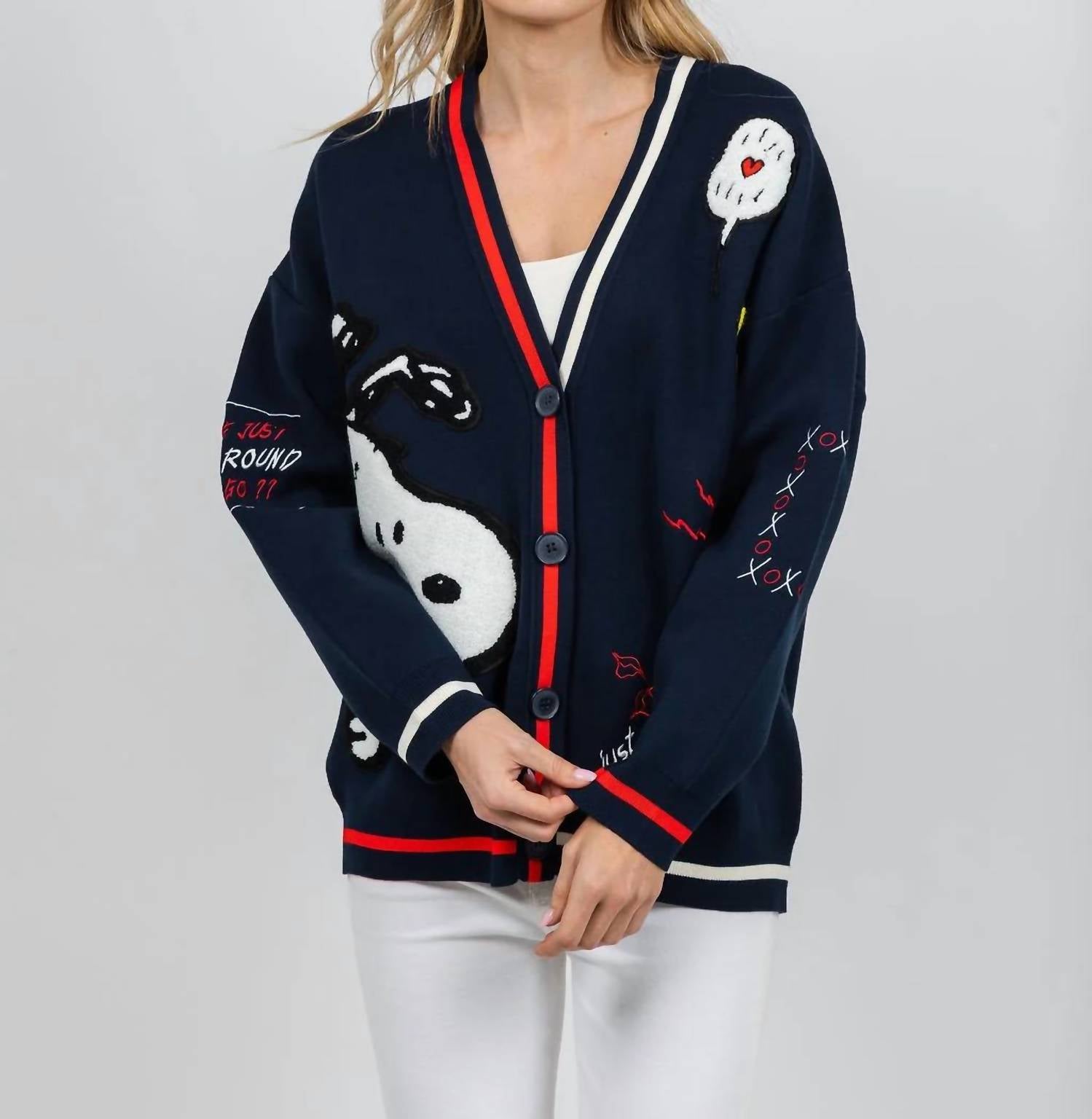 Essentiel Antwerp - Jaseball Snoopy Cardigan