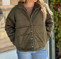 Hem & Thread - Velvet Padded Puffer Jacket