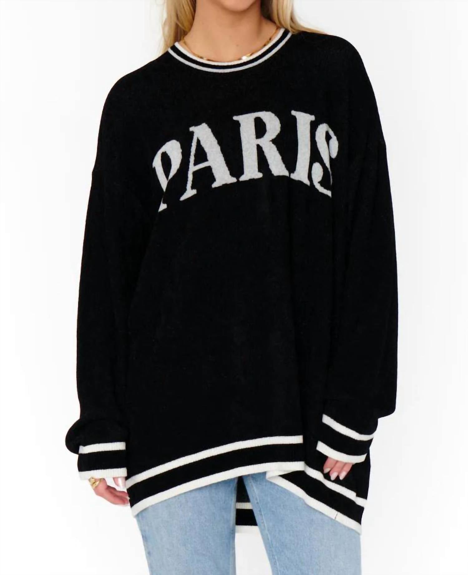 Show Me Your Mumu Adventure Paris Sweater in black - women's sweater