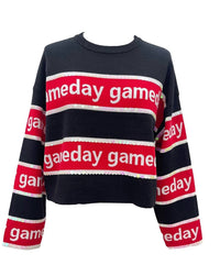QUEEN OF SPARKLES Game Day Sweater in red black - women's sweater - view 6