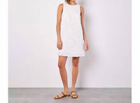 Apricot - 3-d Floral Embroidered Shift Dress