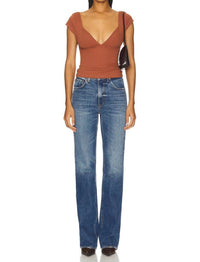 Free People Duo Corset Cami in chocolate malt - women's t-shirt - view 4