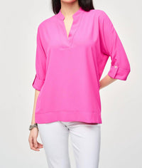Joseph Ribkoff - Women's Short Sleeves V-Neck Top