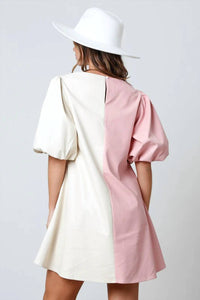 Peach Love - Leather Dress