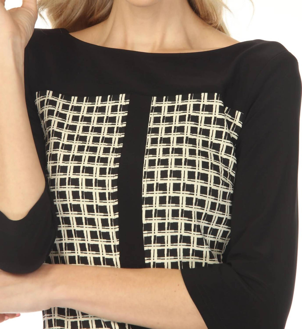 Joseph Ribkoff - Geometric Jacquard Sheath Dress
