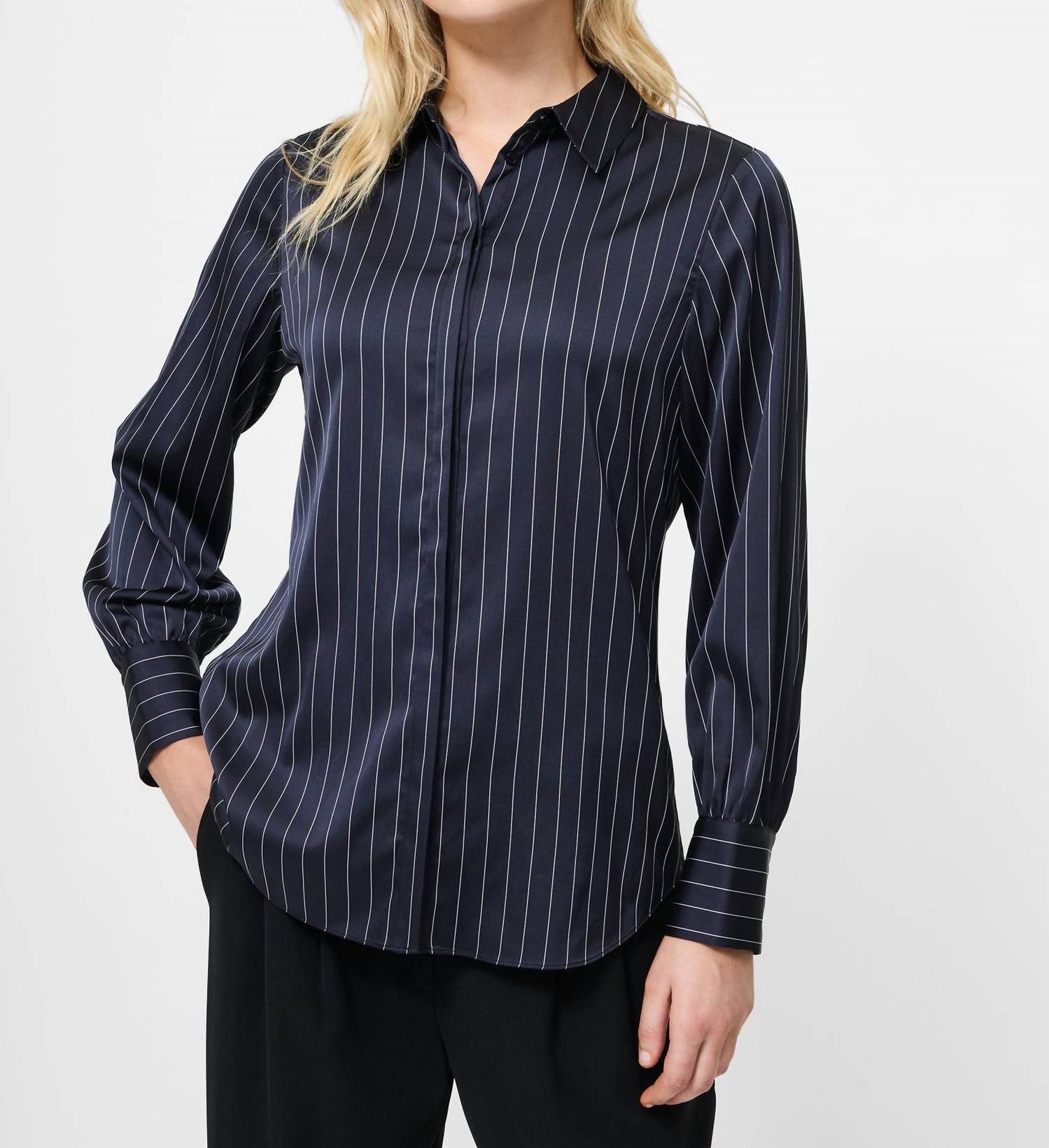French Connection - Satin Pinstripe Shirt