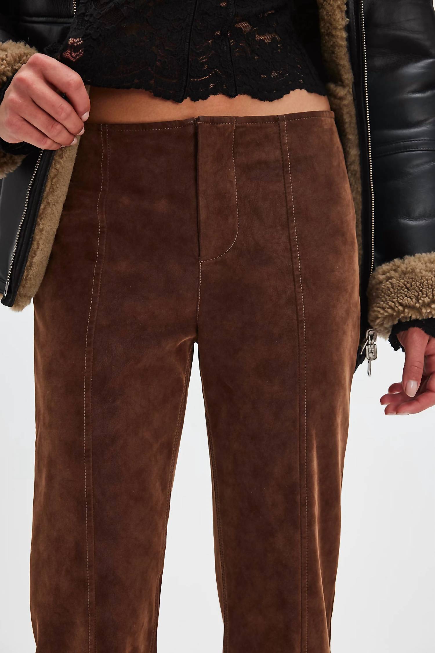 Free People - Vegan Suede Bootcut Pants