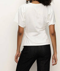 Sanctuary Shirred Waist Dolman Tee in white - women's t-shirt - alternate view
