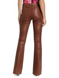 L'Agence MARTY HIGH RISE JEANS in rich ginger coated - women's pants - alternate view