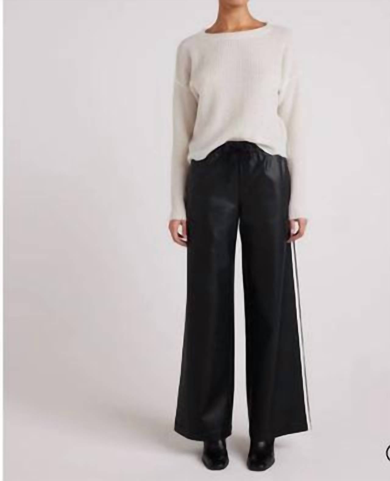 Bella Dahl - Faux leather side stripe pant