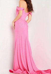 Jovani - Glittered Scoop Prom Gown