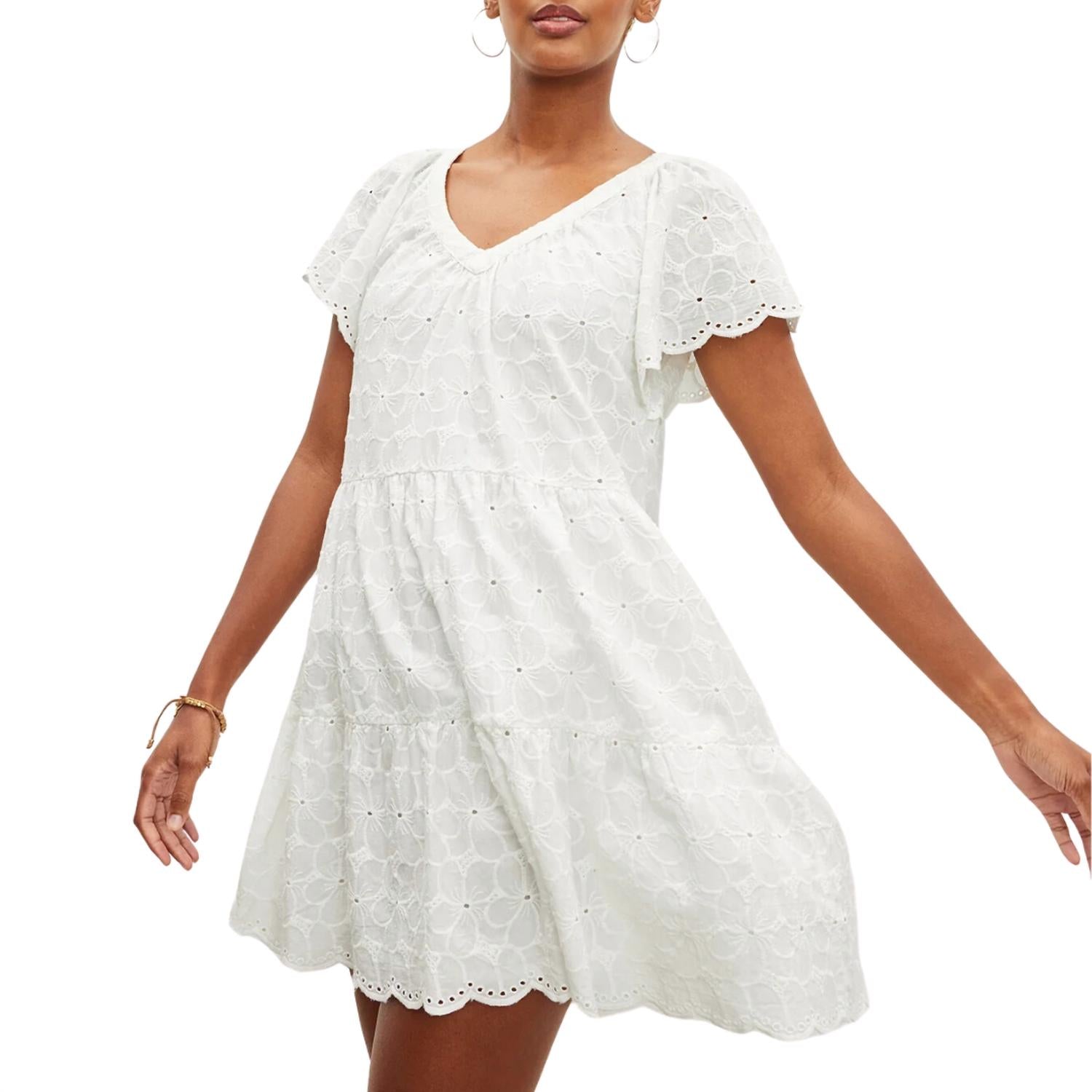 Velvet By Graham & Spencer - Wynette Embroidered Cotton Dress
