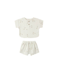 Quincy Mae - Boys Woven Boxy Top And Short Set