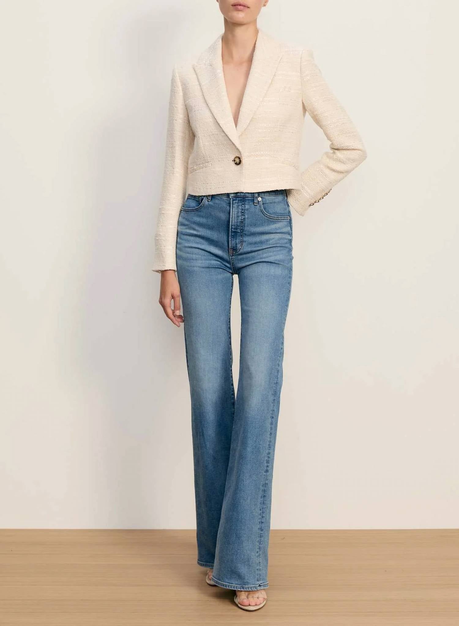 Veronica Beard - Crosbie High Rise Wide Leg Jeans