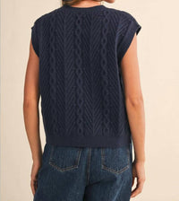 Klesis - Cable Knit With Front Ribbons Vest