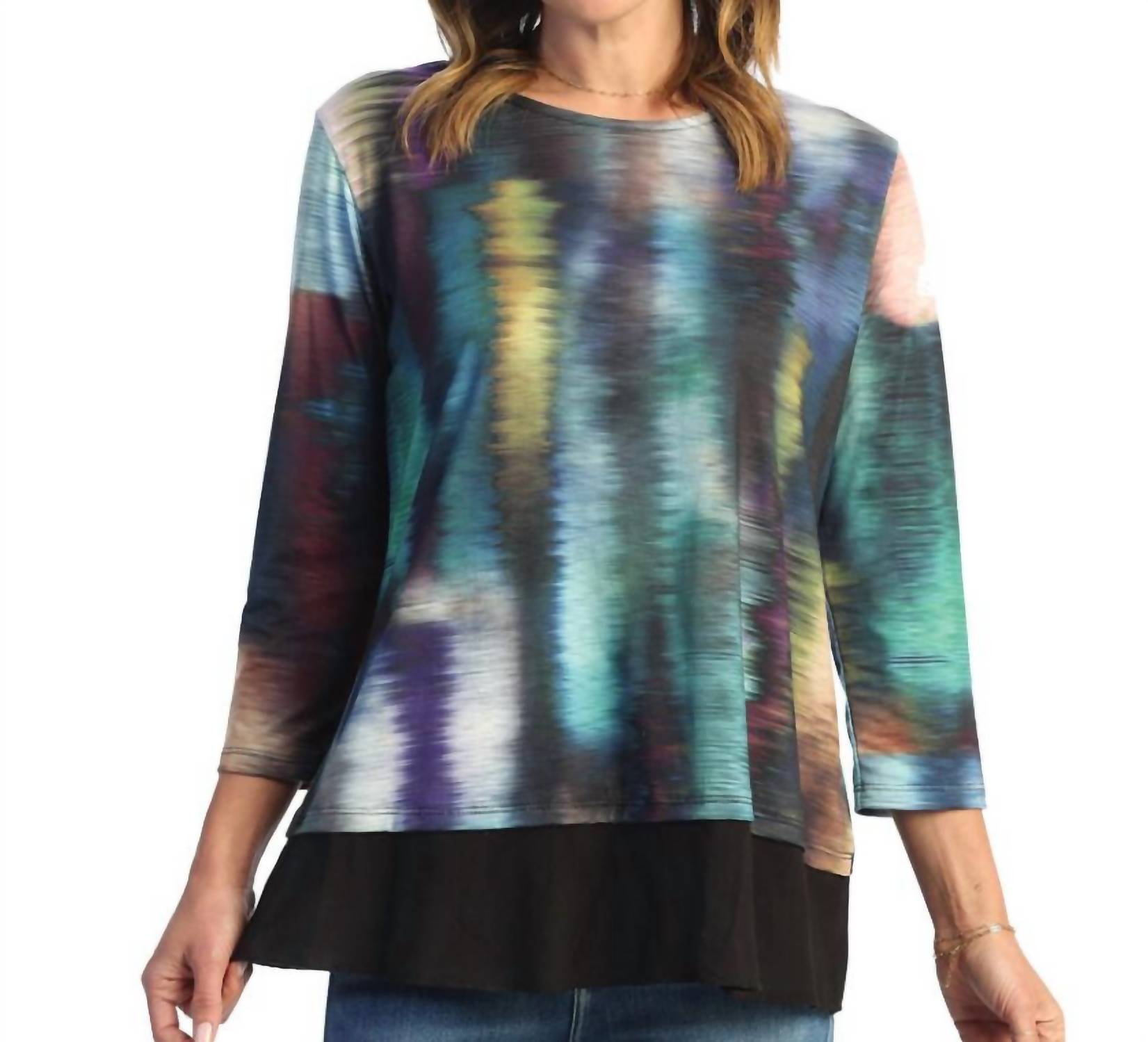 Jess & Jane - Reflections Sublimination Contrast Hem Top