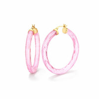 Gold & Honey - Women's Instyle Lucite Hoop Earrings