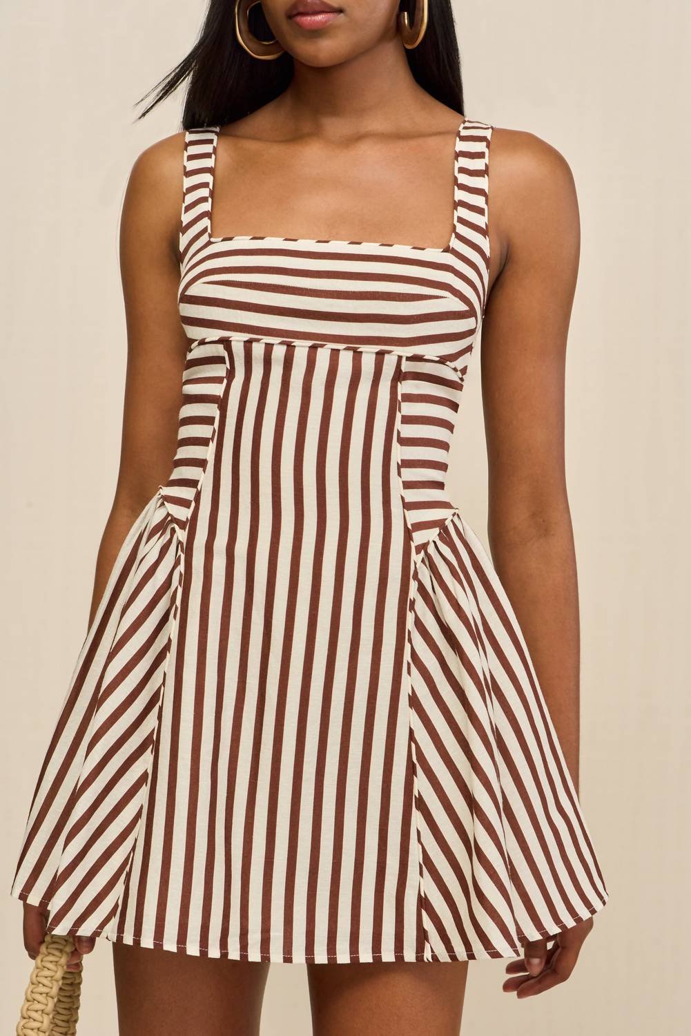 cult gaia Banks Mini Dress in saddle stripe - women's dress - view 5