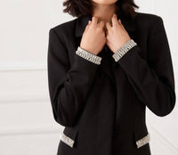 Karen Kane Embellished Cocktail Mini Blazer Dress in black - women's dress - view 7