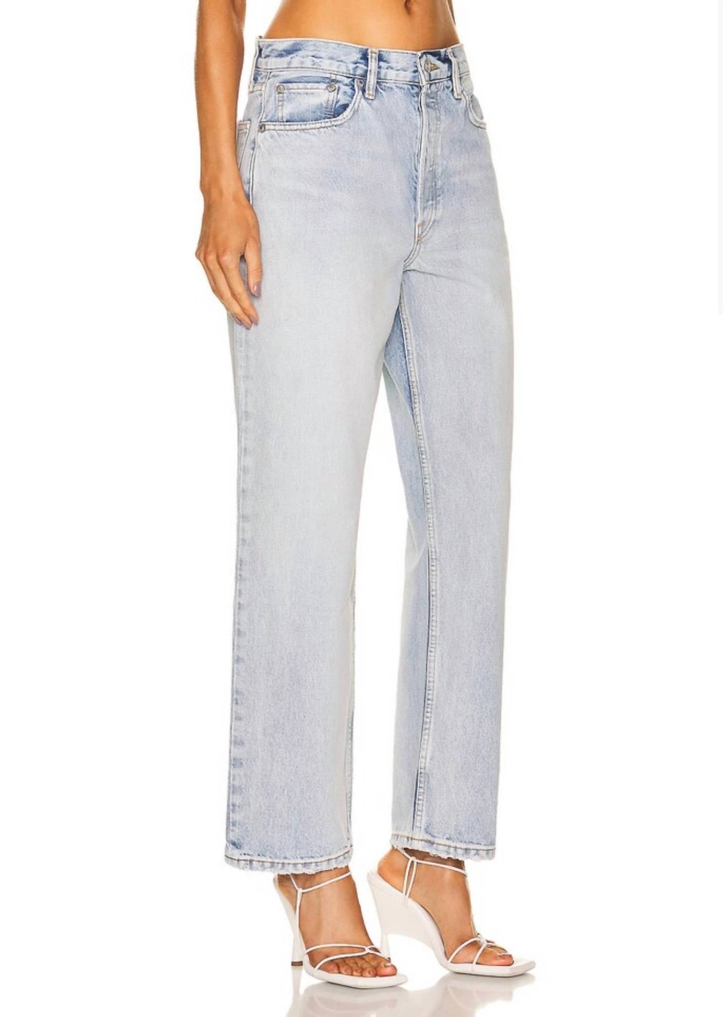RE/DONE Women's 90’s Crop Low Slung Jean in vintage playa - women's jeans - detail view