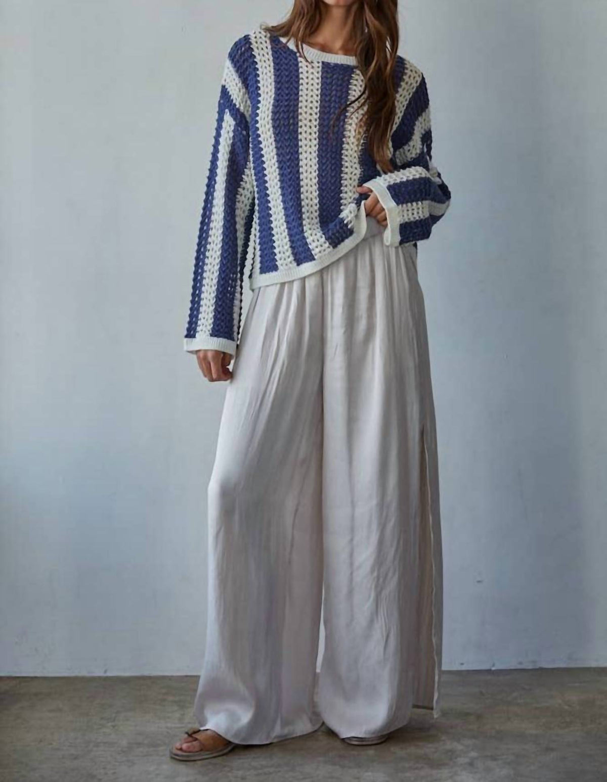 By Together - Crochet Striped Top