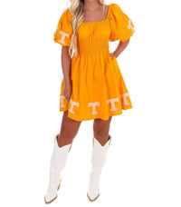 Stewart Simmons - University Of Tennessee Puff Sleeve Mini Dress
