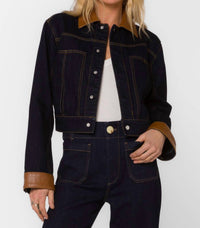 Velvet Heart - Delphia Cropped Denim Jacket