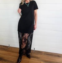 Blue B - Oversized Lace Layered Midi Dress
